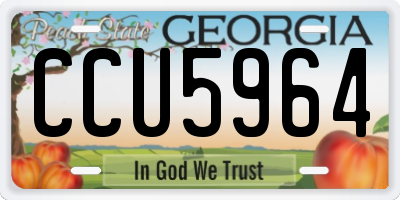 GA license plate CCU5964