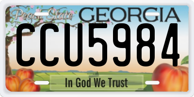 GA license plate CCU5984