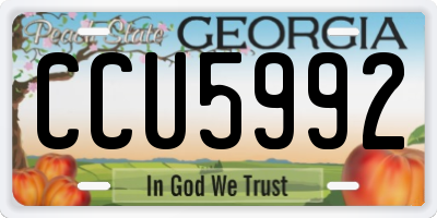 GA license plate CCU5992