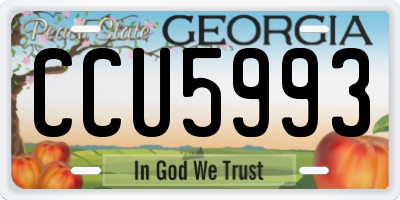 GA license plate CCU5993
