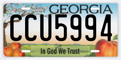 GA license plate CCU5994