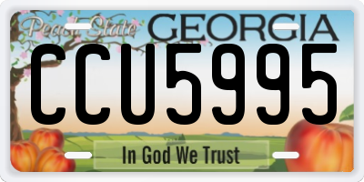 GA license plate CCU5995