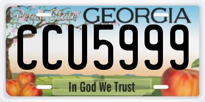 GA license plate CCU5999