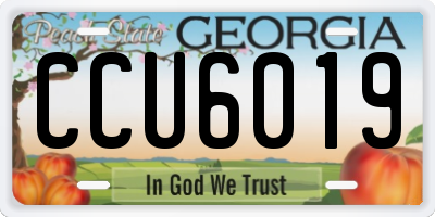 GA license plate CCU6019