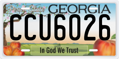 GA license plate CCU6026