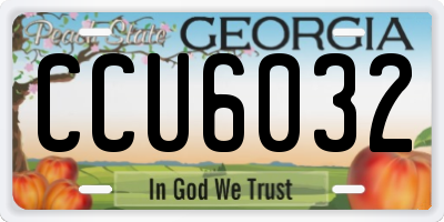 GA license plate CCU6032