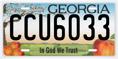 GA license plate CCU6033