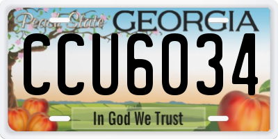 GA license plate CCU6034