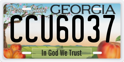 GA license plate CCU6037