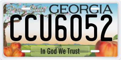 GA license plate CCU6052