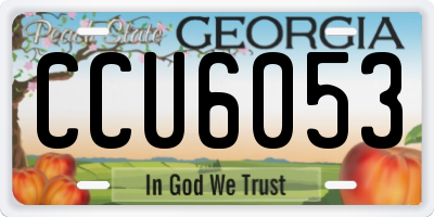 GA license plate CCU6053