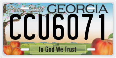 GA license plate CCU6071