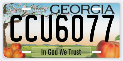 GA license plate CCU6077