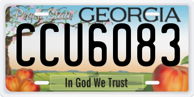 GA license plate CCU6083