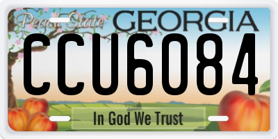 GA license plate CCU6084