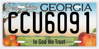 GA license plate CCU6091