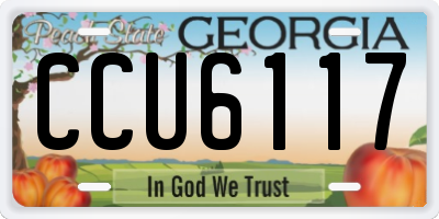 GA license plate CCU6117