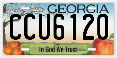 GA license plate CCU6120