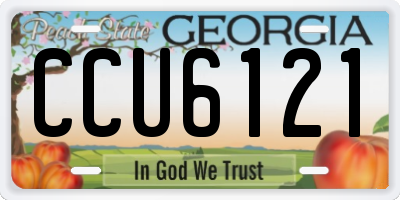 GA license plate CCU6121