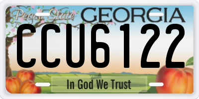 GA license plate CCU6122