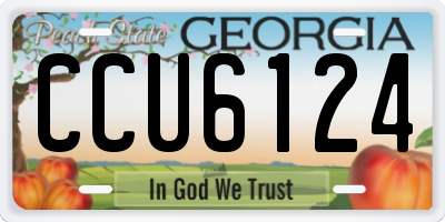 GA license plate CCU6124