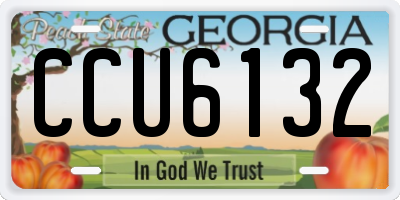 GA license plate CCU6132