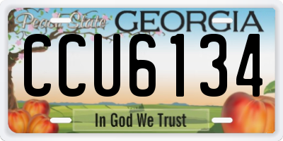 GA license plate CCU6134