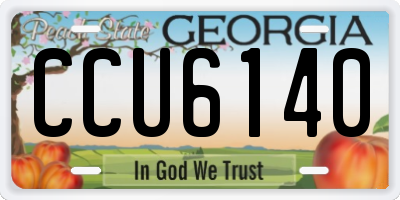 GA license plate CCU6140