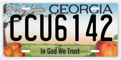 GA license plate CCU6142