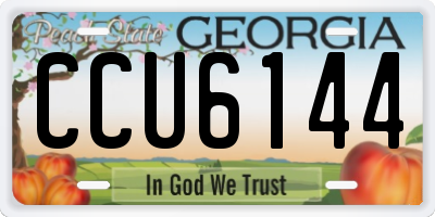 GA license plate CCU6144