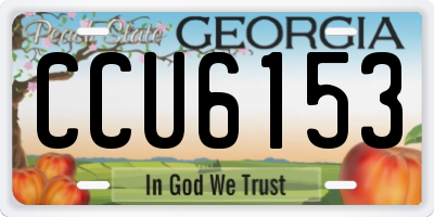 GA license plate CCU6153