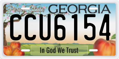 GA license plate CCU6154