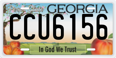 GA license plate CCU6156
