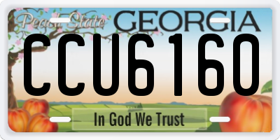 GA license plate CCU6160
