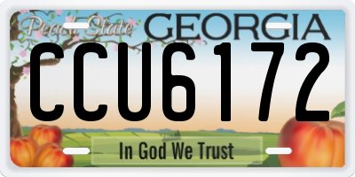 GA license plate CCU6172