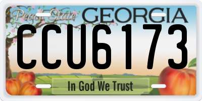 GA license plate CCU6173