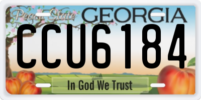 GA license plate CCU6184