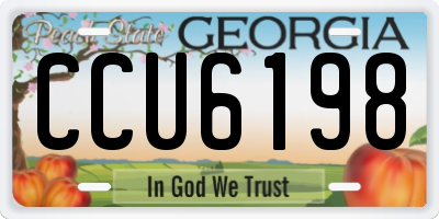 GA license plate CCU6198
