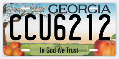GA license plate CCU6212