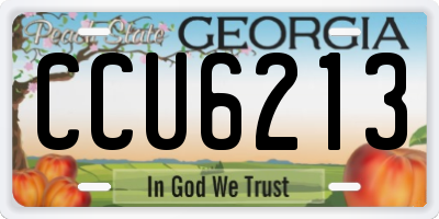 GA license plate CCU6213