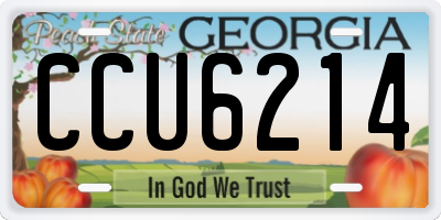 GA license plate CCU6214