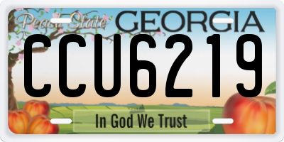 GA license plate CCU6219