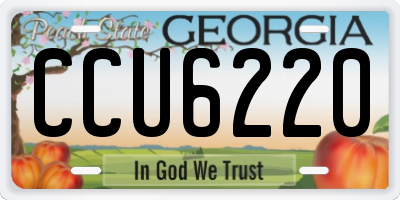 GA license plate CCU6220