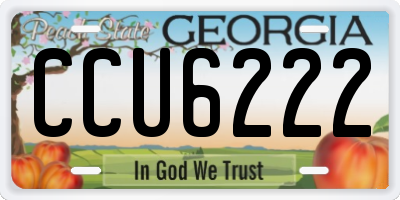 GA license plate CCU6222