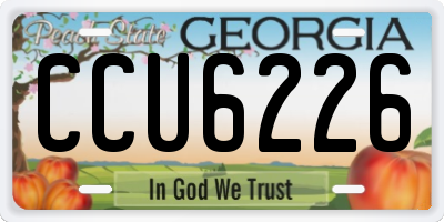 GA license plate CCU6226