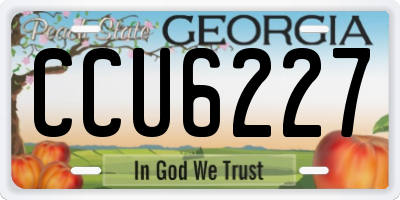 GA license plate CCU6227