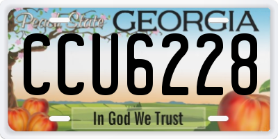 GA license plate CCU6228