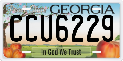 GA license plate CCU6229