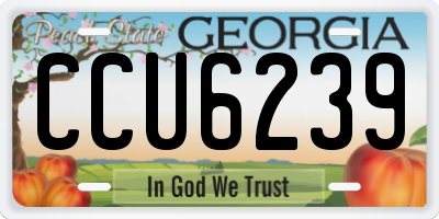 GA license plate CCU6239