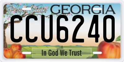 GA license plate CCU6240